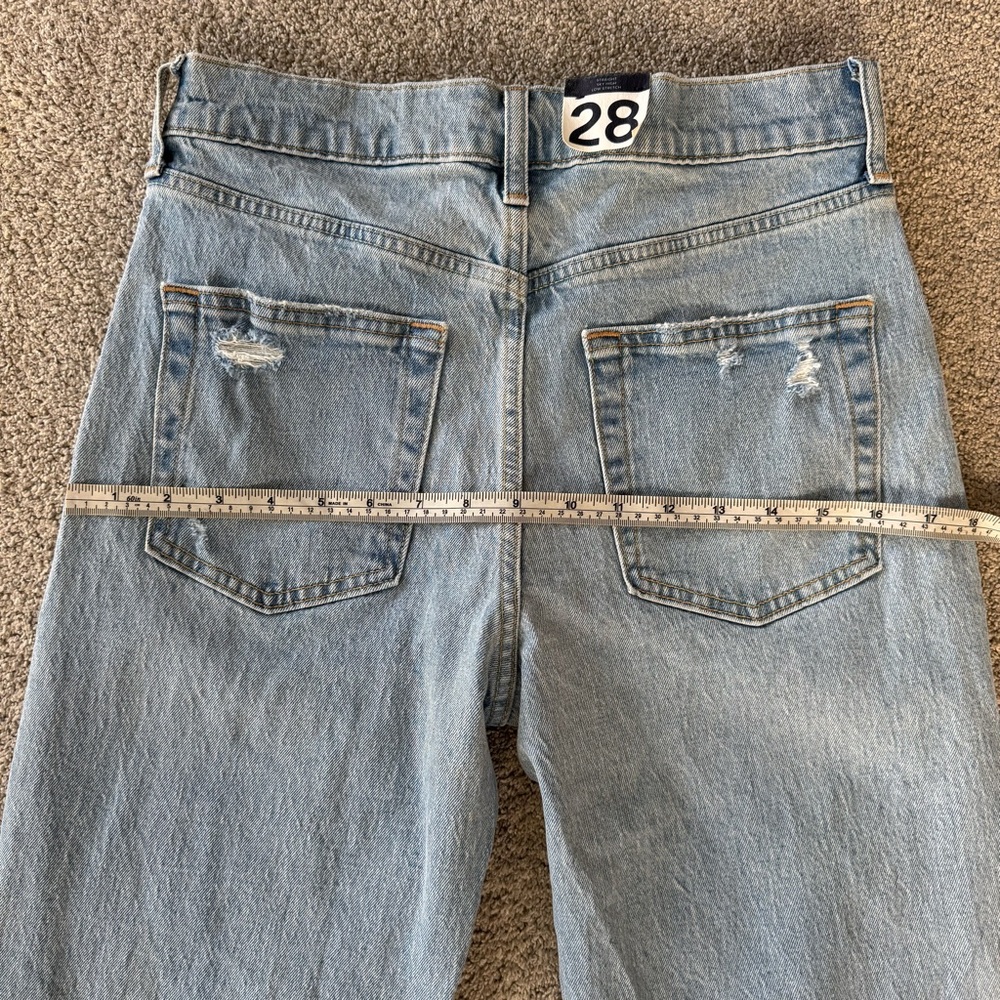 Gap Sky High Distressed Straight Leg Jeans 28 6P - Picture 10 of 12